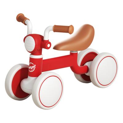 Baby Balance Bike for 1 2 3 Years Old Boys Girls, 4 Wheels Toddler Bike with Adjustable Seat, 12-36 Months - Red