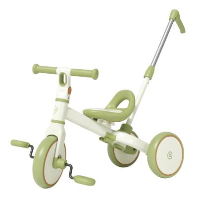 4 in 1 Toddler Tricycles for 1-3 Year Olds Boys Girls Toy, Baby Balance Bike 1 Year Old with Parent Steering Push Handle - Green