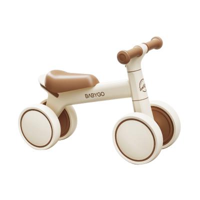 Baby Balance Bike for 1 Year Old Boys Girls Toddler Toys with 4 Wheels for Ages 12-24 Months - Brown