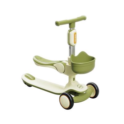 Kids Kick Scooter, Adjustable Height Handlebars and Removable Seat, Lean-to-Steer & Widen Anti-Slip Deck, 3 Wheel Scooter for Kids Ages 2-8 and up 